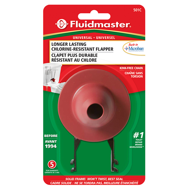 Fluidmaster Toilet Tank Flapper - Rubber - Chlorine Resistant - Universal