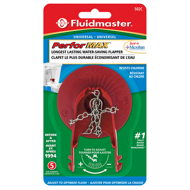 Fluidmaster Toilet Tank Flapper - Rubber - Chlorine Resistant - 2 1/2-in D