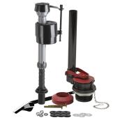 Fluidmaster Universal Toilet Repair Kit - Compatible with 2 and 3 Bolt Tanks - Chrome Tank Lever with Adjust Flapper