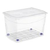 Kis Omni Storage Box with Wheels  - Plastic - 60-Litre - 23.1 x 15.4 x 14.6-in - Clear