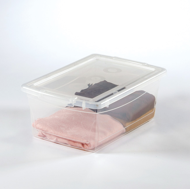 Boîte de rangement Omni Kis 15 L 17,6 x 11,4 x 6,8 po plastique transparent