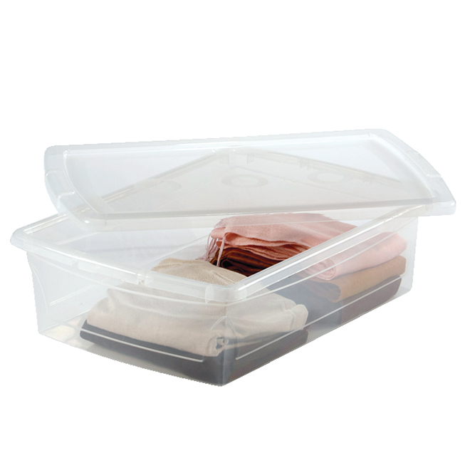 Boîte de rangement Omni Kis 25 L 23,2 x 15,4 x 6,3 po plastique transparent
