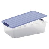 Kis Omni 11,6 x 7,5 x 7-in 5.9-L Clear and Blue Plastic Storage Box