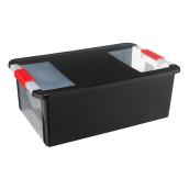 Boîte de rangement Kis, plastique, 27,5 litres, noir et rouge