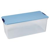 Kis Storage Bin - Latchmates - Plastic - 95-Litre - Clear and Blue