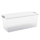 Curver Latch Mates Clear/White Plastic Storage Box - 94.3 L