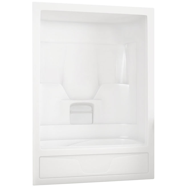 Image of Maax | Aspen 1-Piece Tub Shower With Left-Hand Drain Acrylic White 60-In X 32-In X 85-In | Rona