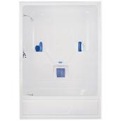 MAAX Aspen 1-Piece Tub Shower with Left-Hand Drain Acrylic White 60-in x 32-in x 85-in