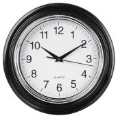 Horloge murale Aster, blanc/noir, 10"