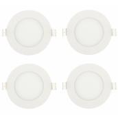 TRENZ Lighting 9-Watt Equivalent White LED Recessed Retrofit Downlight (Set of 4)