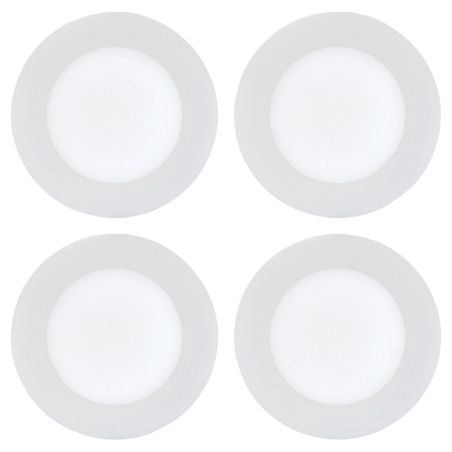 TRENZ Lighting 9-Watt Equivalent White LED Recessed Retrofit Downlight (Set of 4)