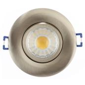 Trenz Round Recessed Light - 40 Watts - LED - Dimmable - 3-in - Brushed Nickel