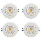 TRENZ Retina Recessed Lights - Integrated LED - Fits Opening 3-in - White - 4000 Kelvins - 4-Pack