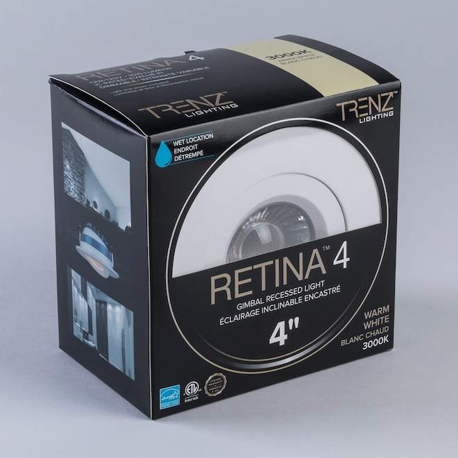 Trenz Retina LED Recessed Light - Dimmable - 60-W - 4-in - White - 1-Pack