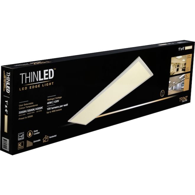 Trenz Lighting 4-ft White LED Edge Light Energy Star Certified