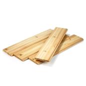 Quadra V-joint Wood Knotty Cedar Siding Panel - Easy Assembly - Precise Construction - 6-in W x 11/16-in T