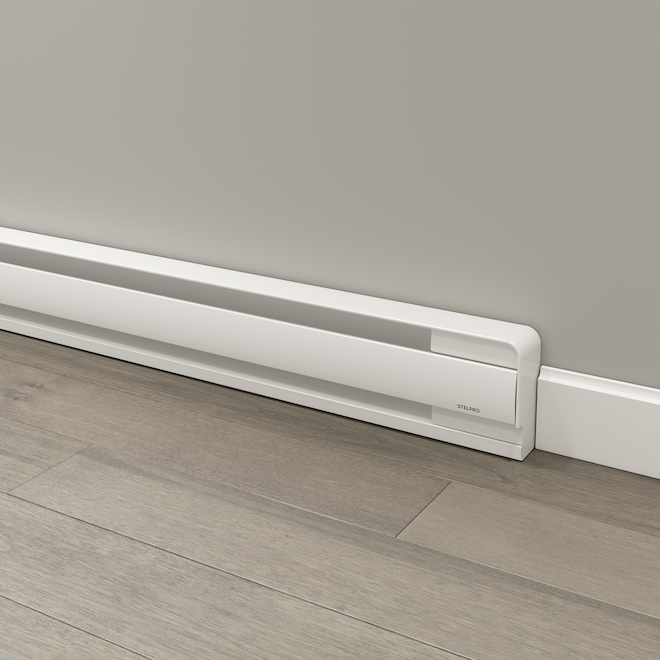 Stelpro BRAVA 300 W 20-in Round Corner White Metal One-Piece Baseboard Heater