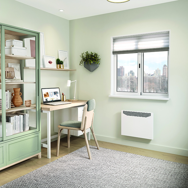 Uniwatt UHC 1500 W/240 V White Steel Convector with Built-In Electronic Thermostat