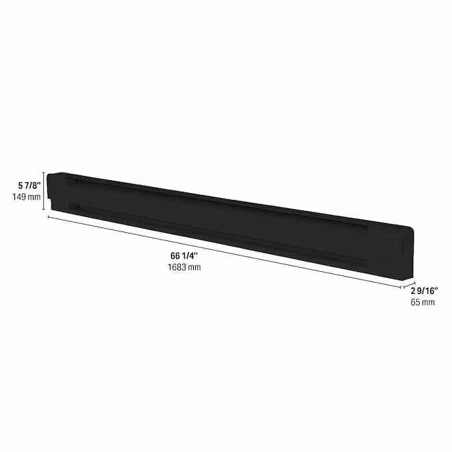 Stelpro Brava Electric Baseboard Heater - 22-Gauge Steel - Black - 66 1/4-in L