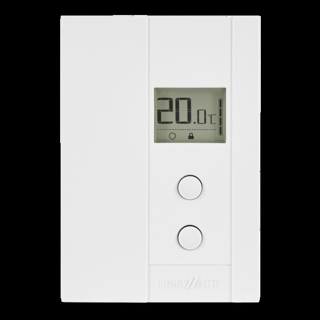 Thermostat électronique non-programmable blanc Uniwatt, 2 000 Watts/240 Volts