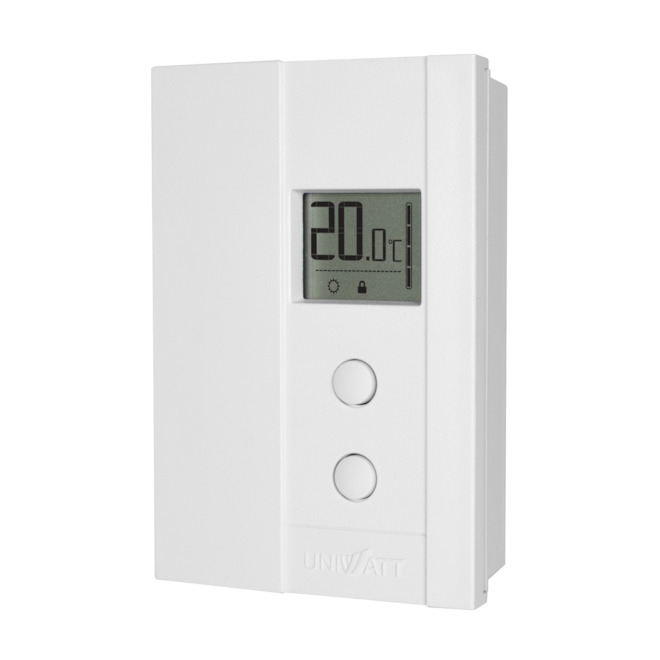 Thermostat électronique non-programmable blanc Uniwatt, 2 000 Watts/240 Volts