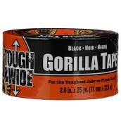 Gorilla Black Tape Touhgh and Wide 2.88-in x 25-Yards Black Heavy Duty Duct Tape