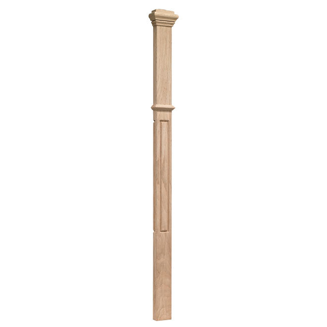 "Victorian" Oak Half Newel Post - 2 1/2" x 44 5/16"