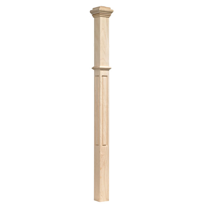 "Victorian" Maple Newel Post - 2 1/2" x 44 5/16"