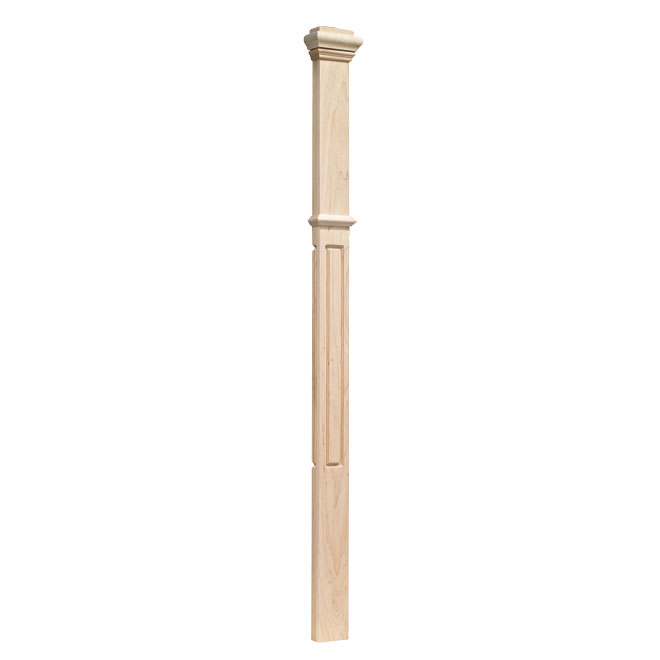 "Victorian" Maple Half Newel Post - 2 1/2" x 44 5/16"