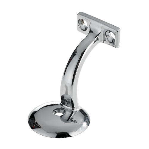 Support De Main Courante En Laiton Chromé Pour Corde 30 Mm - Décoration Maritime, Hauteur 8 Cm