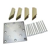 Ensemble de fixation et moulures pour poteau de départ, pin