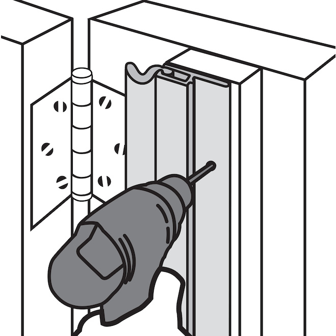 Coupe-froid de contour de porte en aluminium «Climaloc» Blanc (ensemble) -  Matériaux Audet