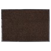 Tapis en polypropylène à hautes rainures, brun