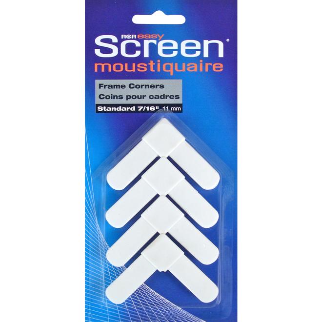 Coin de cadre pour moustiquaire Easy Screen 7/16 po paquet de 4