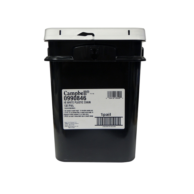1-ft #8 Weldless White Chain