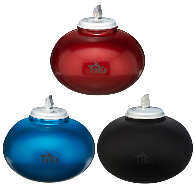 Glass Tabletop Torch - 6.5" x 6.5" x 5.7" - Assorted Colour