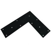 Mabo Metal Flat Angle L-Shaped Plate - Black Painted Steel - 9/16-in dia Holes - 18-in L x 21-in W x 1/4-in T