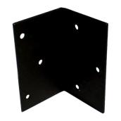 Mabo Metal Heavy-Duty Bent Plate Angle - Black Painted Steel - 9/32-in dia Holes - 5-in L x 3-in W x 1/8-in T