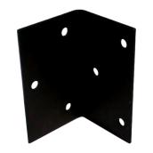 Mabo Metal Heavy-Duty Bent Plate Angle - Black Painted Steel - 11/32-in dia Holes - 5-in L x 3-in W x 1/8-in T