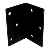 Mabo Metal Bent Plate Angle - Black Painted Steel - 13/32-in dia Holes - 3/16-in T x 3 1/8-in W x 5-in L