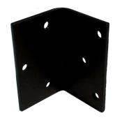 Mabo Metal Bent Plate Angle - Black Painted Steel - 13/32-in dia Holes - 1/4-in T x 3 3/16-in W x 5-in L