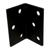 Mabo Metal Heavy-Duty Bent Plate Angle - Black Painted Steel - 9/16-in dia Holes - 1/4-in T x 3-in W x 5-in L