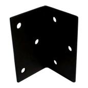 Mabo Metal Heavy-Duty Angle with Holes - Black Painted Steel - 13/32-in dia Holes - 3/16-in T x 3-in W x 5-in L