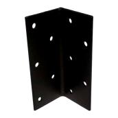 Mabo Metal Heavy-Duty Bent Plate Angle - Black Painted Steel - 11/32-in dia Holes - 3/16-in T x 3-in W x 7-in L