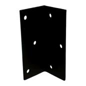 Mabo Metal Heavy-Duty Bent Plate Angle - Black Painted Steel - 13/32-in dia Holes - 3/16-in T x 3-in W x 7-in L