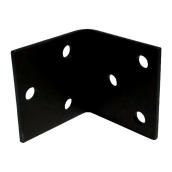 Mabo Metal Heavy-Duty Bent Plate Angle - Black Painted Steel - 9/16-in dia Holes - 1/4-in T x 4-in W x 4-in L