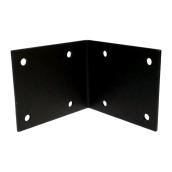 Mabo Metal Heavy-Duty Bent Plate Angle - Black Painted Steel - 13/32-in Holes - 3/16-in T x 6-in W x 5-in L