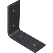 Mabo Heavy-Duty Shelf Brackets - Black - Steel - 3 1/2-in L x 1 1/2-in W