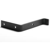 Mabo Metal 1-Pack 4-in Long Matte Black Indoo/Outdoor Shelf Bracket