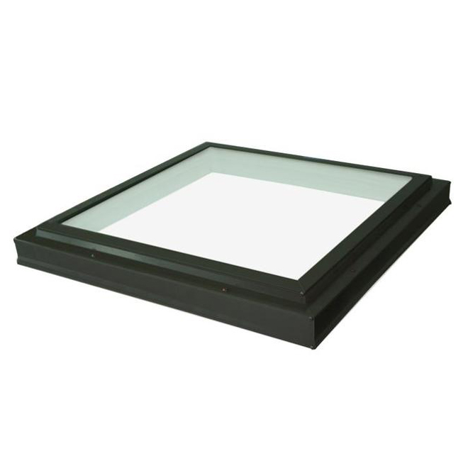 Columbia Mfg. Puits de lumière fixe en verre monté sur cadre, 2 pi x 2 pi